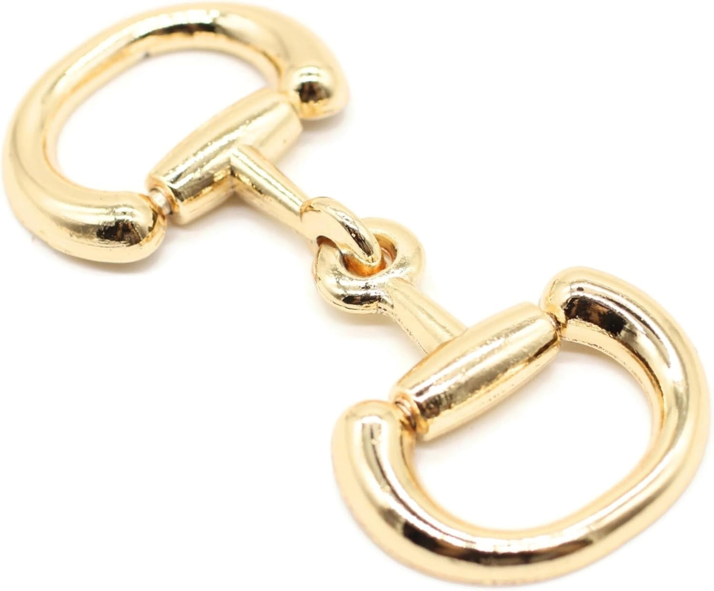 Metal Shoe Buckle - 2.93 Inch (75mm) - 2 Pcs - Gold Metal Shoe Buckle Shoelace Clips Metal Hinged Equestrian Buckles For Craft & Sewing Project BK0111