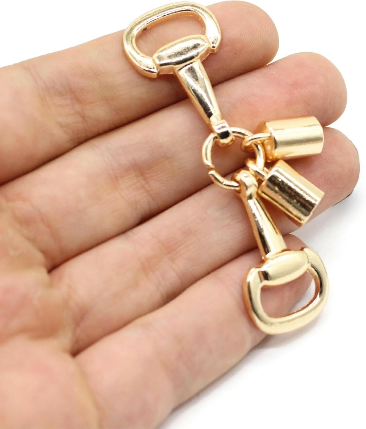 Shoe Buckle - 2.56 Inch (65mm) - 2 Pcs - Gold Metal Shoe Buckle Shoelace Clips Metal Hinged Equestrian Buckles for Craft & Sewing Project BG2602