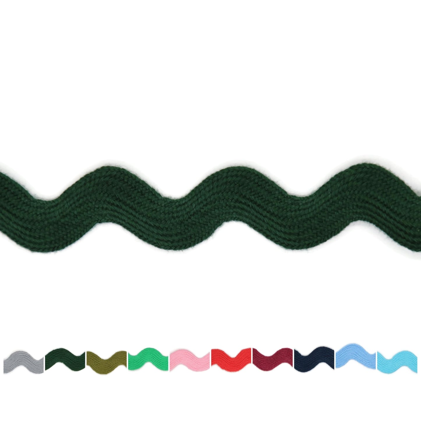 Cotton RIC Rac Trim - 3/4 Inch - 27 Yards - Wave Bending Fringe Trim Cotton Lace Ribbon RIC Rac Trim for Sewing Clothes Gift Wrapping Home Party Decoration CTR0207