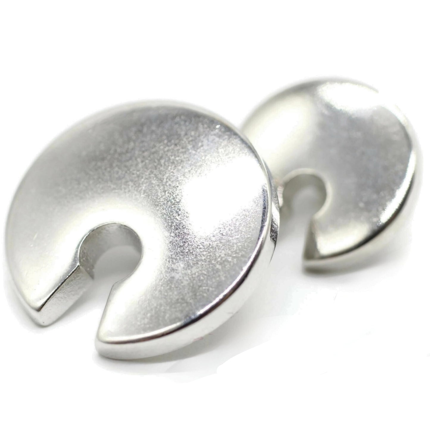 Silver Metal Shank Buttons - 12 Pcs - 2 Size Options - Luxury Flat Round Wave Metal Shank Buttons for Men Women Blazer Coat Uniform Shirt Suit and Jacket Sewing Craft DIY N9402