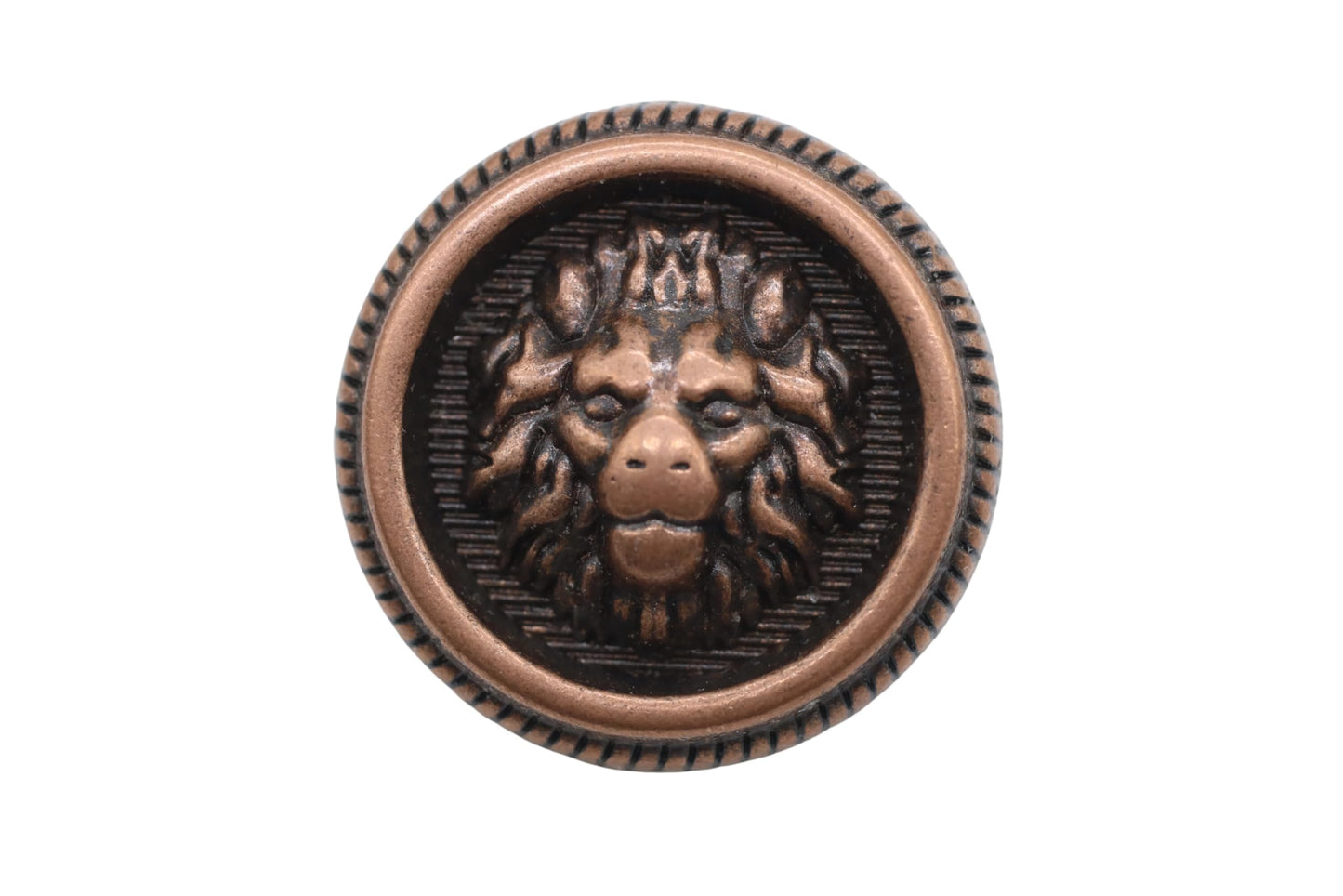 Lion Silver Metal Shank Buttons - 12 Pcs - 3 Size Options - Luxury Crown Round Wave Metal Shank Buttons for Men Women Blazer Coat Uniform Shirt Suit and Jacket Sewing Craft DIY N7203