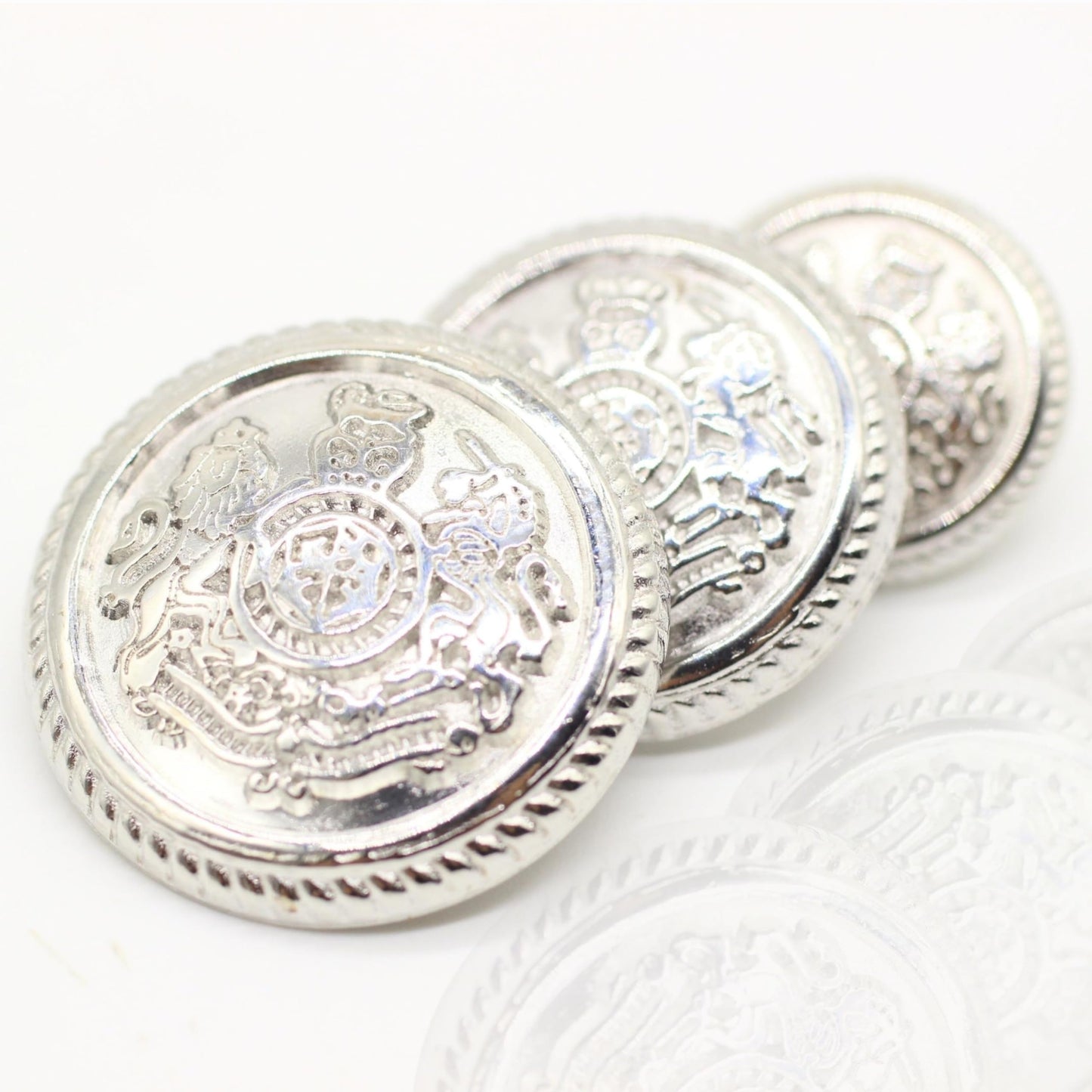 Kingdom Gold Metal Shank Buttons - 12 Pcs - 4 Size Options - Luxury Twin Lion Crown Metal Shank Buttons for Men Women Blazer Coat Uniform Shirt Suit and Jacket Sewing Craft DIY G5231…