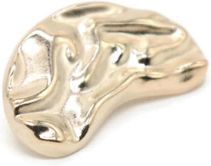 12 Pcs Irregular Gold Metal Shank Buttons for Coat, Blazer, Dress, and Craft – Lightweight Textured Sewing Buttons Set E09S