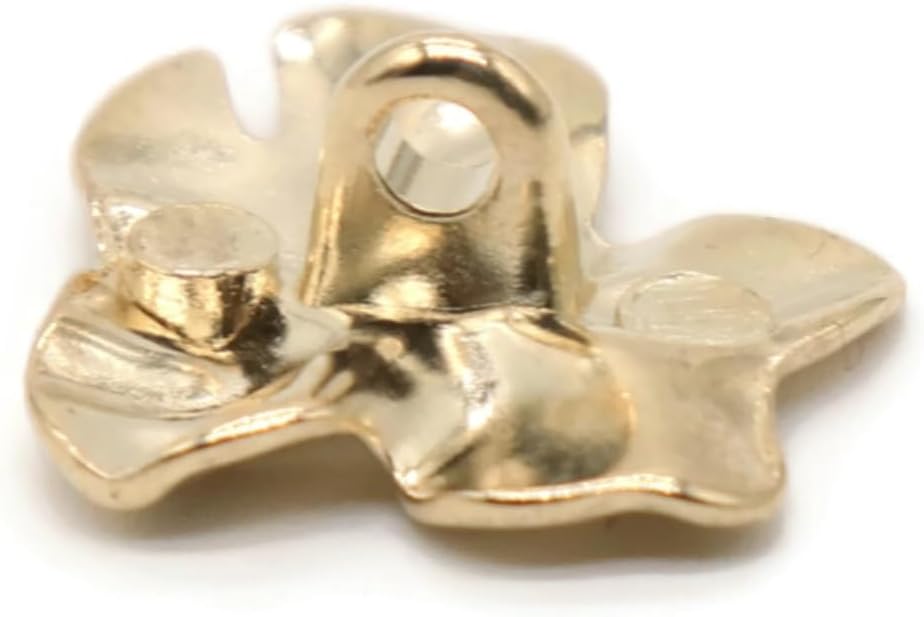 Wrinkle Gold Metal Shank Buttons - 12 Pcs - 3 Size Options - Luxury Wave Wrinkle Irregular Wave Metal Shank Buttons for Men Women Blazer Coat Uniform Shirt Suit and Jacket Sewing Craft DIY E0703