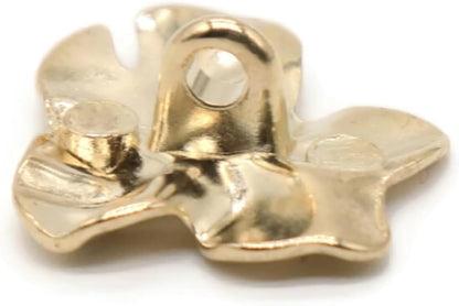 Wrinkle Gold Metal Shank Buttons - 12 Pcs - 3 Size Options - Luxury Wave Wrinkle Irregular Wave Metal Shank Buttons for Men Women Blazer Coat Uniform Shirt Suit and Jacket Sewing Craft DIY E0703