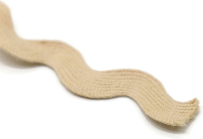 Cotton RIC Rac Trim - 3/4 Inch - 5 Yards - Wave Bending Fringe Trim Cotton Lace Ribbon for Sewing Clothes Gift Wrapping Home Party Decoration CTR02135