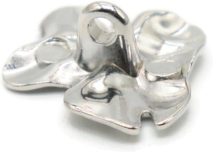 Wrinkle Silver Metal Shank Buttons - 12 Pcs - 3 Size Options - Luxury Wave Wrinkle Irregular Wave Metal Shank Buttons for Men Women Blazer Coat Uniform Shirt Suit and Jacket Sewing Craft DIY E0803
