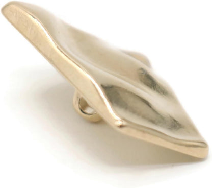 Gold Metal Shank Buttons - 12 Pcs - Wavy Irregular Metal Shank Buttons Large for Men Women Blazer Coat Uniform Shirt Suit and Jacket Sewing Craft DIY EM15301