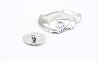 Silver Metal Shank Buttons - 12 Pcs - 4 Size Options - Luxury Wrinkle Round Wave Metal Shank Buttons for Men Women Blazer Coat Uniform Shirt Suit and Jacket Sewing Craft DIY G2242…