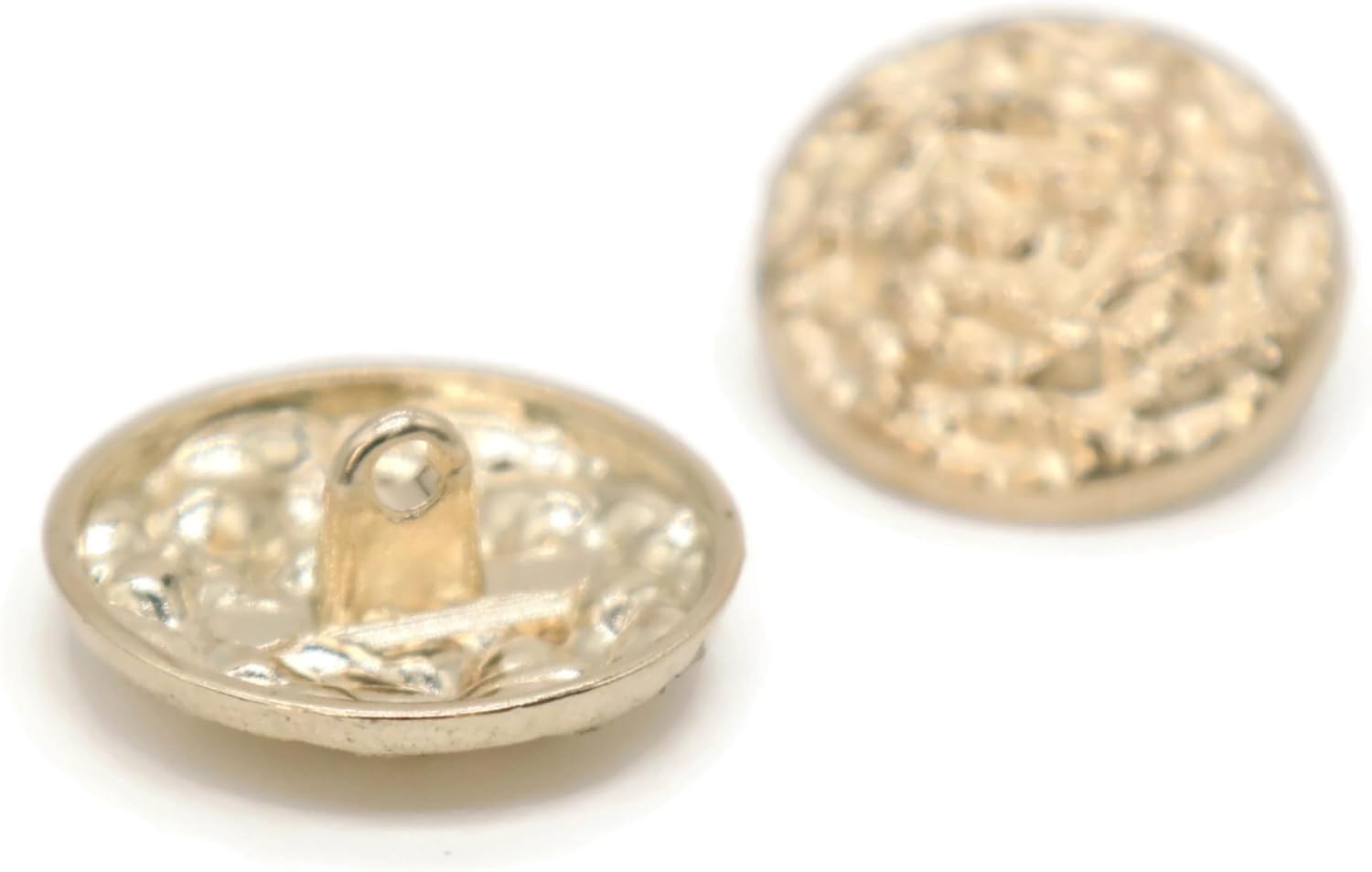 Wrinkle Gold Metal Shank Buttons - 12 Pcs - 2 Size Options - Luxury Wave Wrinkle Round Metal Shank Buttons for Men Women Blazer Coat Uniform Shirt Suit and Jacket Sewing Craft DIY N16202