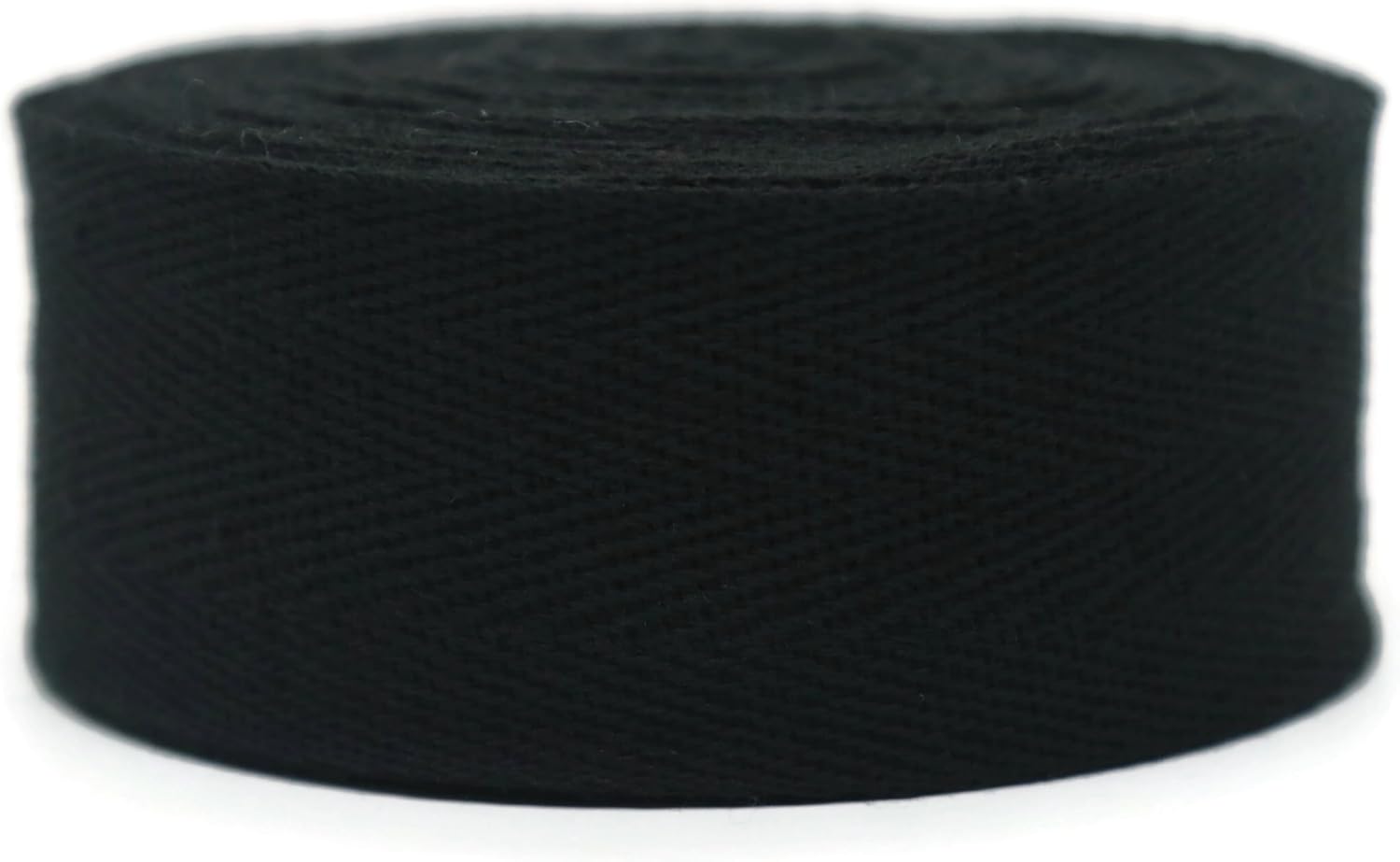 Cotton Twill Tape 1" & 1.5" & 2" - 10 Yards - 50+ Colors -%100 Natural Cotton 1 Inch 1.5 Inch 2 Inch Herringbone Bias Binding Cotton Tape Trim for Sewing Wrapping Craft DIY Black 10514