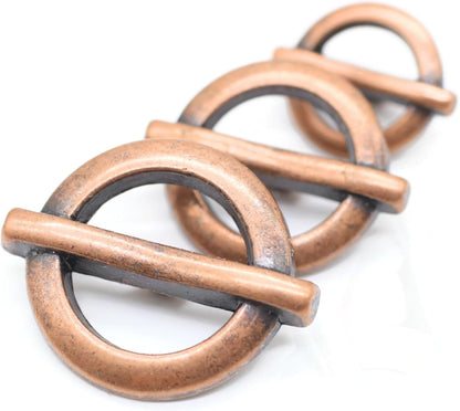 Antique Copper Metal Shank Buttons - 12 Pcs - 3 Size Options - Flat Round Metal Shank Buttons for Men Women Blazer Coat Uniform Shirt Suit and Jacket Sewing Craft DIY N23403