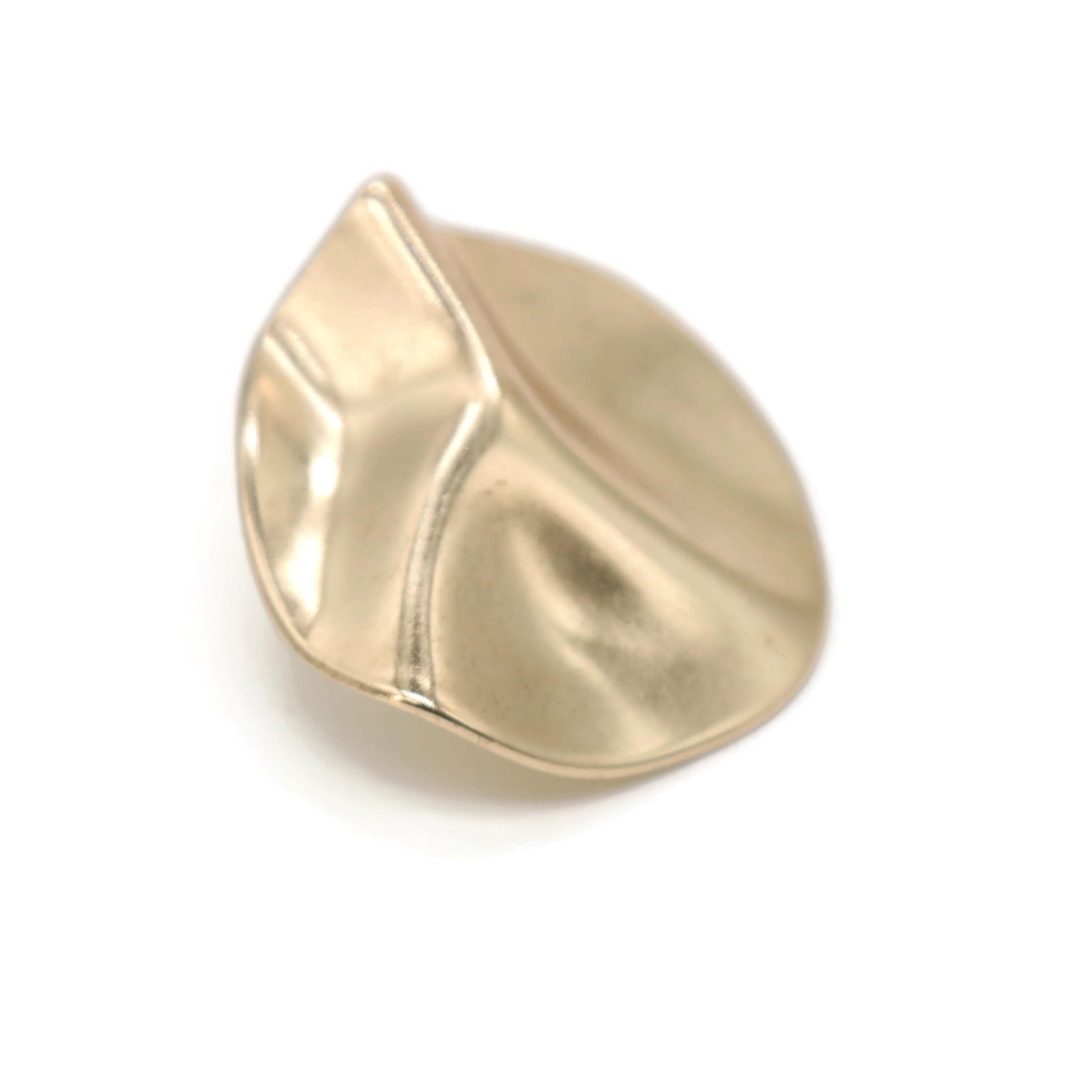 Gold Metal Shank Buttons - 12 Pcs - 3 Size Options - Wavy Irregular Metal Shank Buttons Large for Men Women Blazer Coat Uniform Shirt Suit and Jacket Sewing Craft DIY EM16403