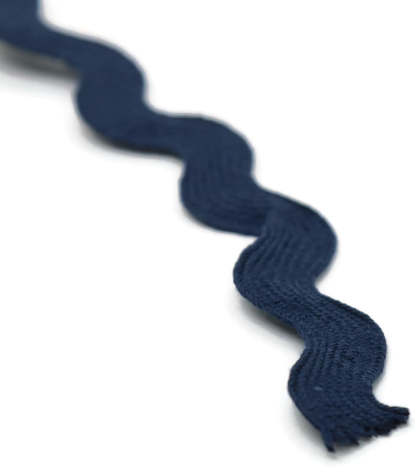 100% Cotton Dark Blue Striped Ric Rac Trim - 5 Yards - Classic Traditional Wedding Decor