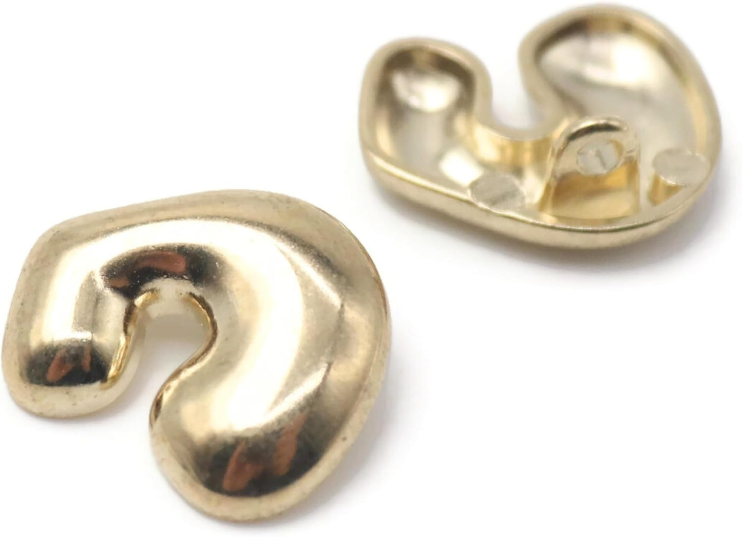 Gold Metal Shank Buttons - 12 Pcs - 4 Size Options - Twinkle Oval Irregular Metal Shank Buttons Gold for Men Women Blazer Coat Uniform Shirt Suit and Jacket Sewing Craft DIY EM0603