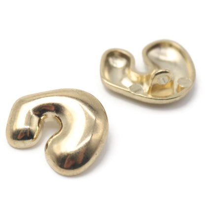 Black Metal Shank Buttons - 12 Pcs - 4 Size Options - Twinkle Oval Irregular Metal Shank Buttons Black for Men Women Blazer Coat Uniform Shirt Suit and Jacket Sewing Craft DIY EM0804