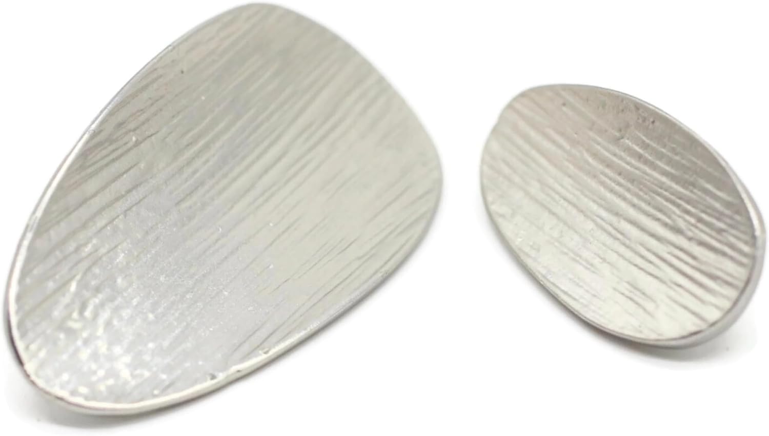 Silver Metal Shank Buttons - 12 Pcs - 3 Size Options - Wooden Look Metal Shank Buttons for Men Women Blazer Coat Uniform Shirt Suit and Jacket Sewing Craft DIY N3002