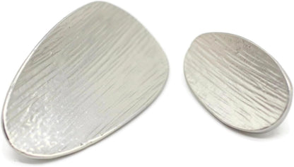 Silver Metal Shank Buttons - 12 Pcs - 3 Size Options - Wooden Look Metal Shank Buttons for Men Women Blazer Coat Uniform Shirt Suit and Jacket Sewing Craft DIY N3002