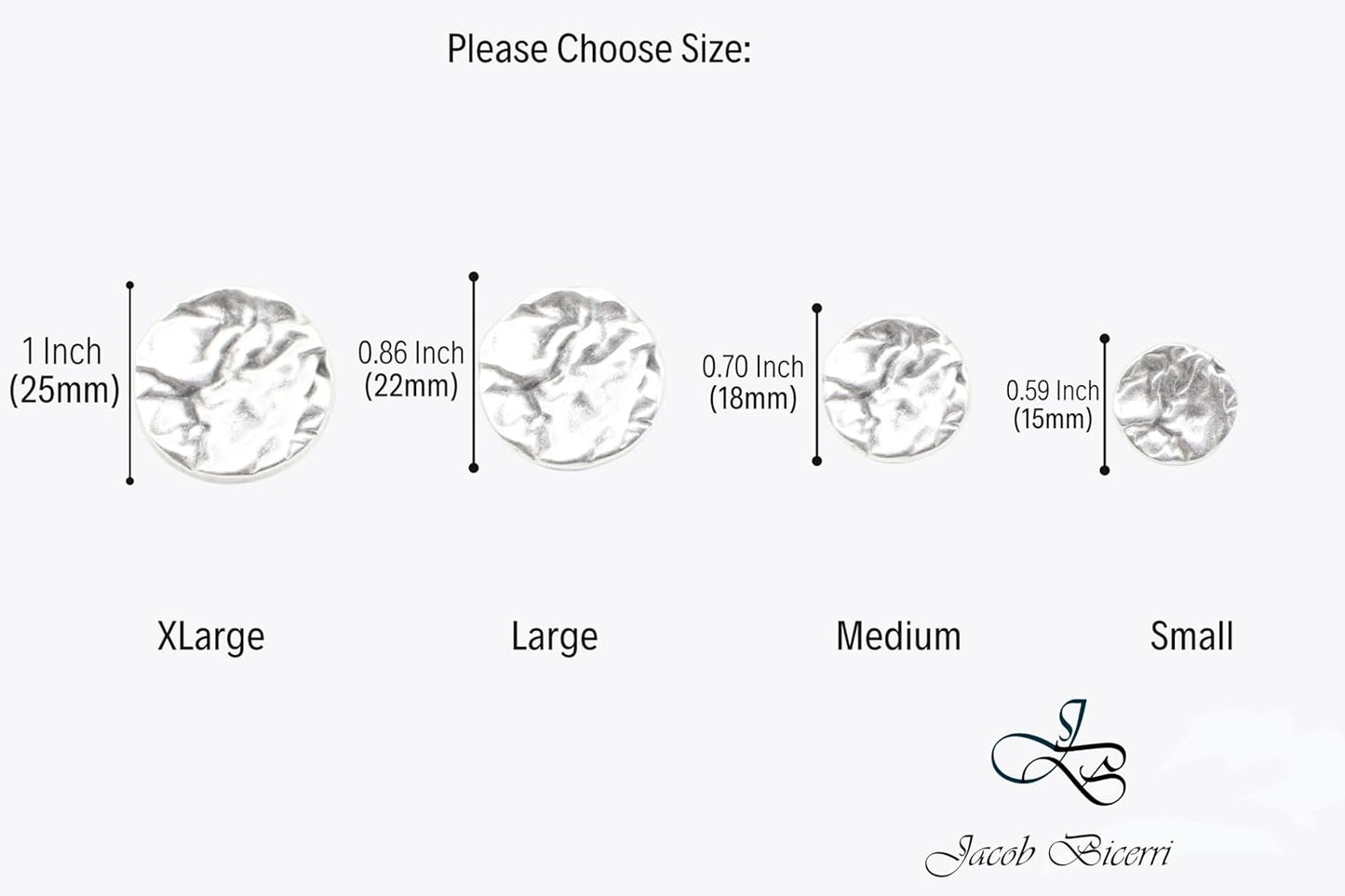 Wrinkle Antique Silver Metal Shank Buttons - 12 Pcs - 4 Size Options - Luxury Wrinkle Round Wave Metal Shank Buttons for Men Women Blazer Coat Uniform Shirt Suit and Jacket Sewing Craft DIY G4263…