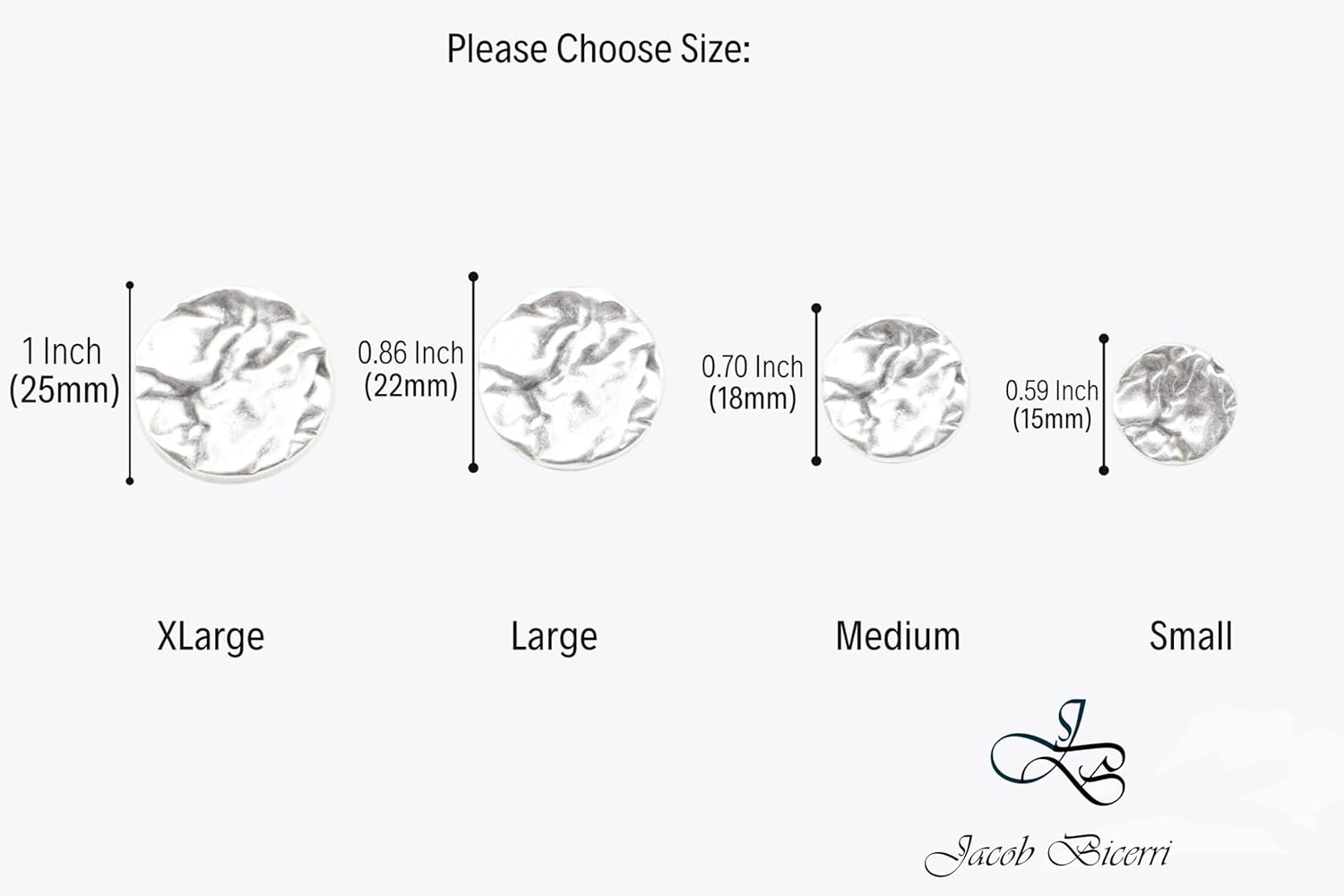 Wrinkle Antique Silver Metal Shank Buttons - 12 Pcs - 4 Size Options - Luxury Wrinkle Round Wave Metal Shank Buttons for Men Women Blazer Coat Uniform Shirt Suit and Jacket Sewing Craft DIY G4263…