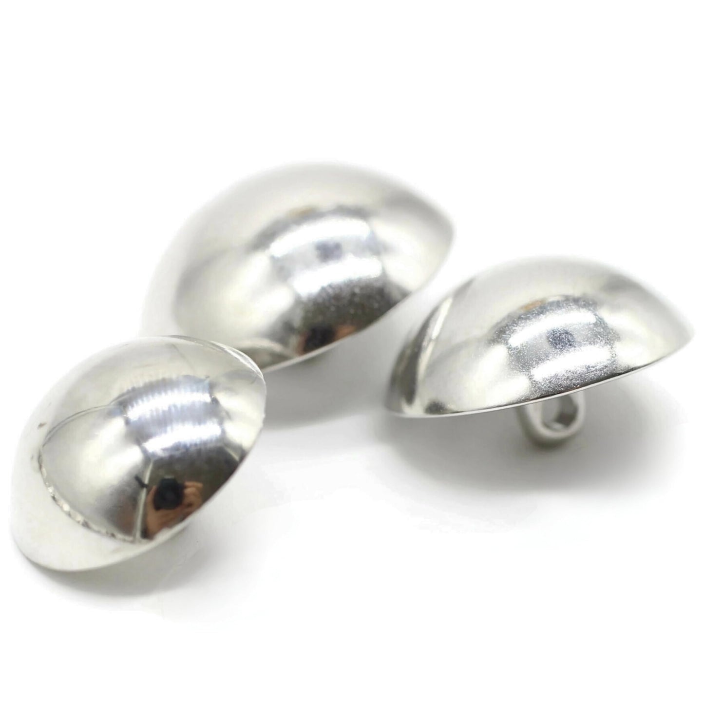 Gold Metal Shank Buttons - 12 Pcs - 3 Size Options - Curved Oval Round Metal Shank Buttons for Men Women Blazer Coat Uniform Shirt Suit and Jacket Sewing Craft DIY N5403