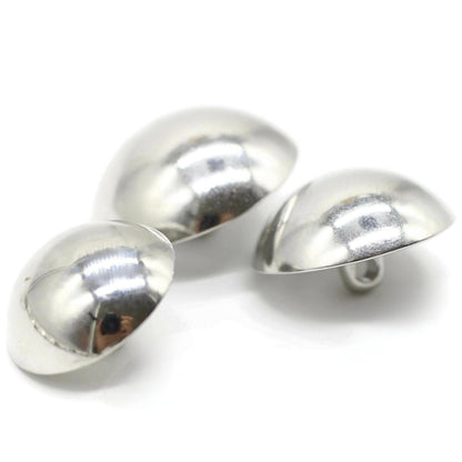 Gold Metal Shank Buttons - 12 Pcs - 3 Size Options - Curved Oval Round Metal Shank Buttons for Men Women Blazer Coat Uniform Shirt Suit and Jacket Sewing Craft DIY N5403