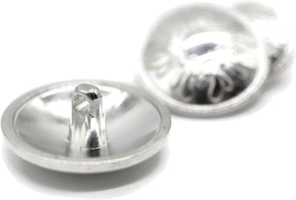 Silver Metal Shank Buttons - 12 Pcs - 3 Size Options - Floral Round Metal Shank Buttons for Men Women Blazer Coat Uniform Shirt Suit and Jacket Sewing Craft DIY N5801