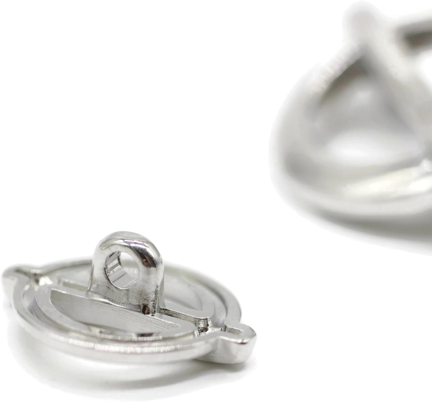 Silver Metal Shank Buttons - 12 Pcs - 3 Size Options - Luxury Flat Round Metal Shank Buttons for Men Women Blazer Coat Uniform Shirt Suit and Jacket Sewing Craft DIY N8001