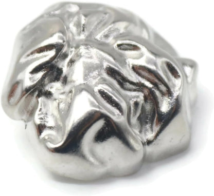 Silver Metal Shank Buttons - 12 Pcs - 2 Size Options - Wrinkle Irregular Metal Shank Buttons or Men Women Blazer Coat Uniform Shirt Suit and Jacket Sewing Craft DIY EM0202