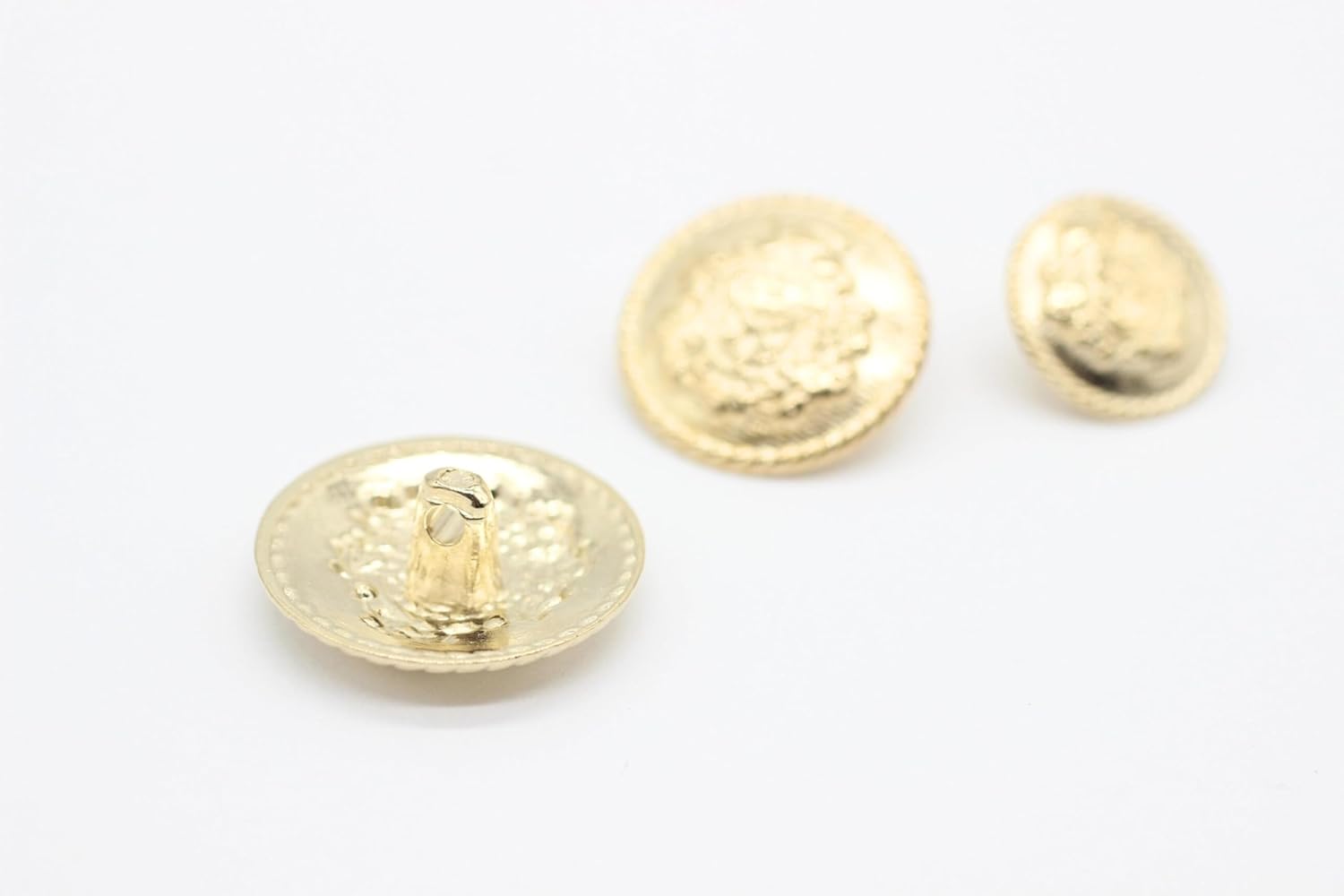 Crown Gold Metal Shank Buttons - 12 Pcs - 4 Size Options - Luxury Royal Metal Shank Buttons for Men Women Blazer Coat Uniform Shirt Suit and Jacket Sewing Craft DIY CR5232…