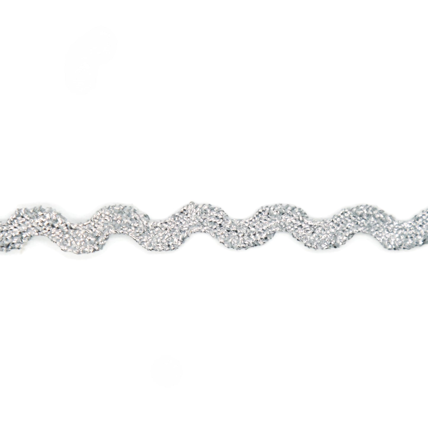 Glitter RIC Rac Trim - 1/4 Inch (6mm) - 5 Yards - Silver Wave Bending Fringe Trim Glitter Lace Ribbon RIC Rac Trim for Sewing Clothes Gift Wrapping Home Party Decoration GL0405