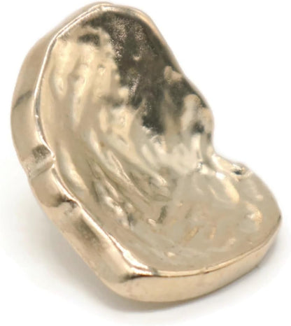 Gold Metal Shank Buttons - 12 Pcs - 3 Size Options - Irregular Metal Shank Buttons Large for Men Women Blazer Coat Uniform Shirt Suit and Jacket Sewing Craft DIY N15403