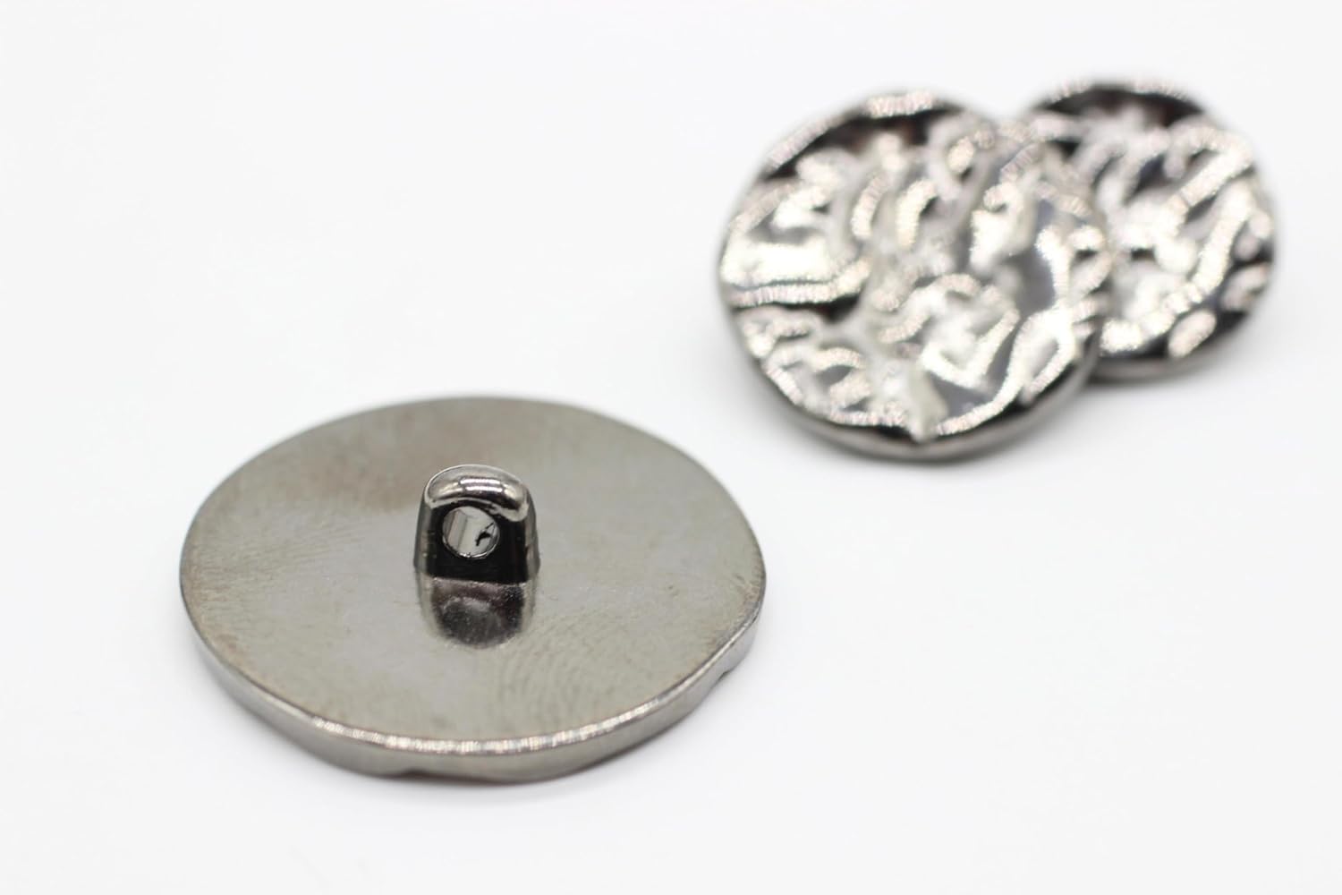 Wrinkle Black Metal Shank Buttons - 12 Pcs - 4 Size Options - Luxury Wrinkle Round Wave Metal Shank Buttons for Men Women Blazer Coat Uniform Shirt Suit and Jacket Sewing Craft DIY G4253…