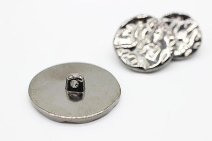 Wrinkle Black Metal Shank Buttons - 12 Pcs - 4 Size Options - Luxury Wrinkle Round Wave Metal Shank Buttons for Men Women Blazer Coat Uniform Shirt Suit and Jacket Sewing Craft DIY G4253…