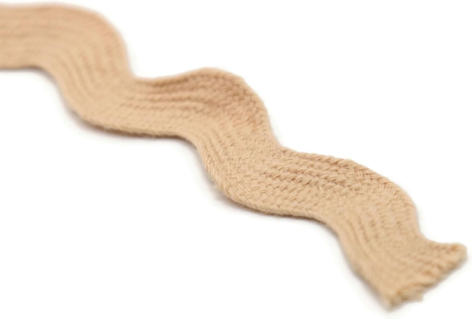 Cotton RIC Rac Trim - 3/4 Inch - 5 Yards - Wave Bending Fringe Lace Ribbon for Sewing Clothes, Gift Wrapping, Home Party Decoration CTR02125