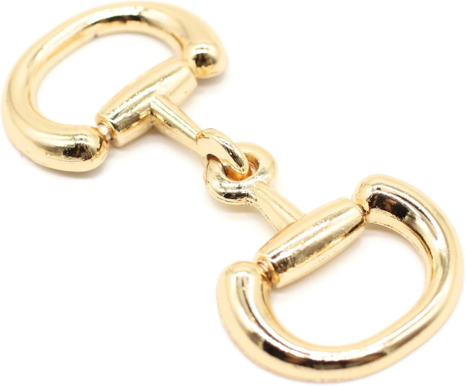 Metal Shoe Buckle - 2.93 Inch (75mm) - 2 Pcs - Gold Metal Shoe Buckle Shoelace Clips Metal Hinged Equestrian Buckles For Craft & Sewing Project BK0111