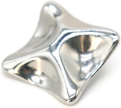 Silver Metal Shank Buttons - 12 Pcs - Wavy Irregular Metal Shank Buttons Large for Men Women Blazer Coat Uniform Shirt Suit and Jacket Sewing Craft DIY EM15901