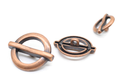 Antique Copper Metal Shank Buttons - 12 Pcs - 3 Size Options - Flat Round Metal Shank Buttons for Men Women Blazer Coat Uniform Shirt Suit and Jacket Sewing Craft DIY N23403