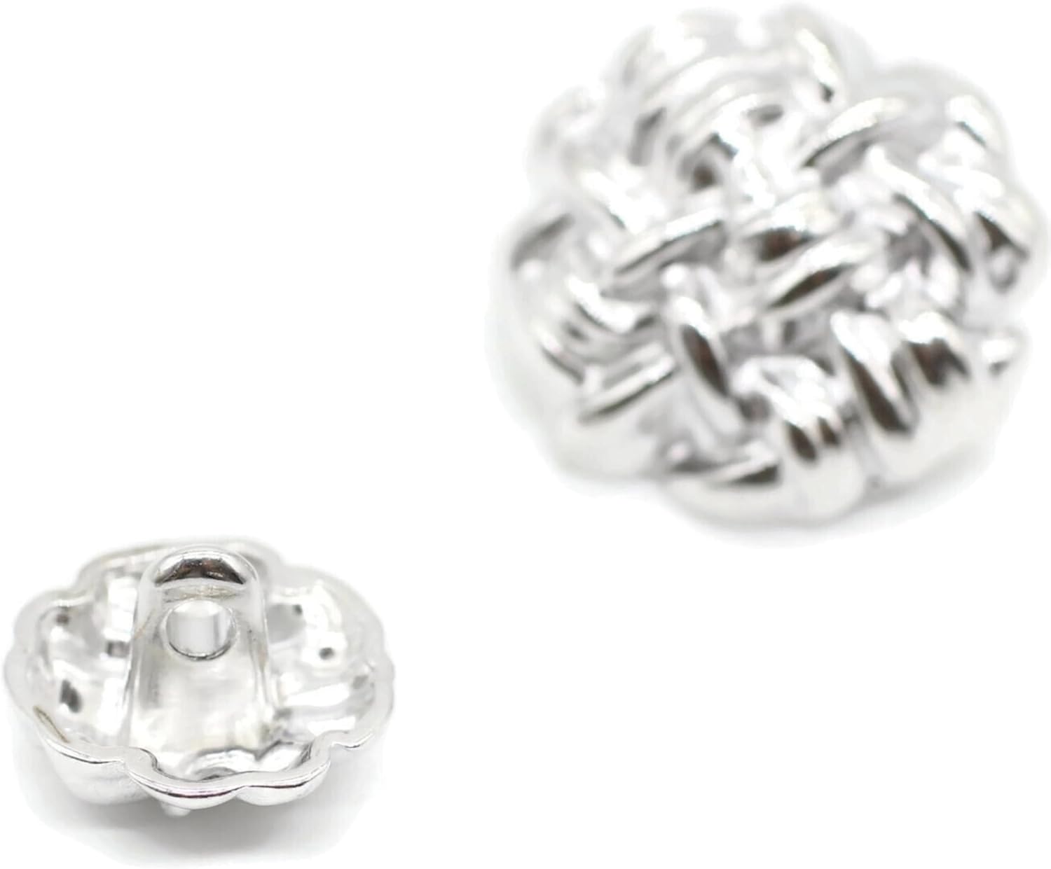 Wrinkle Silver Metal Shank Buttons - 12 Pcs - 2 Size Options - Luxury Wrinkle Round Wave Metal Shank Buttons for Men Women Blazer Coat Uniform Shirt Suit and Jacket Sewing Craft DIY B4242…