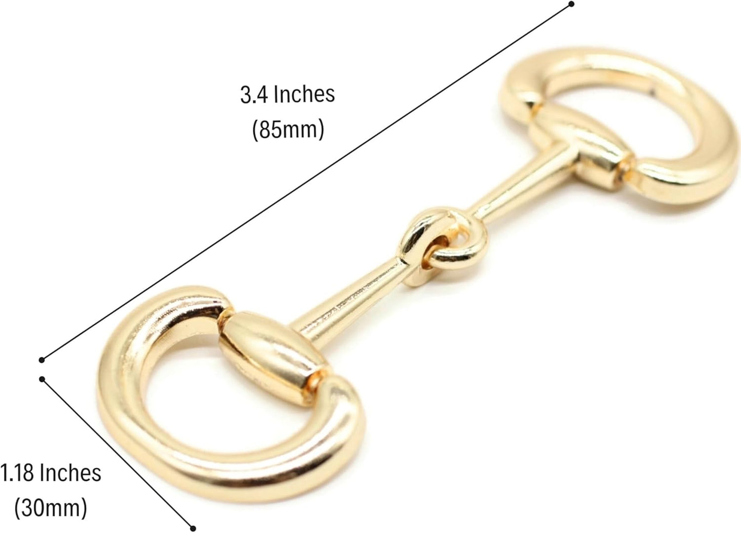 Metal Shoe Buckle - Gold & Black Sewing & Craft