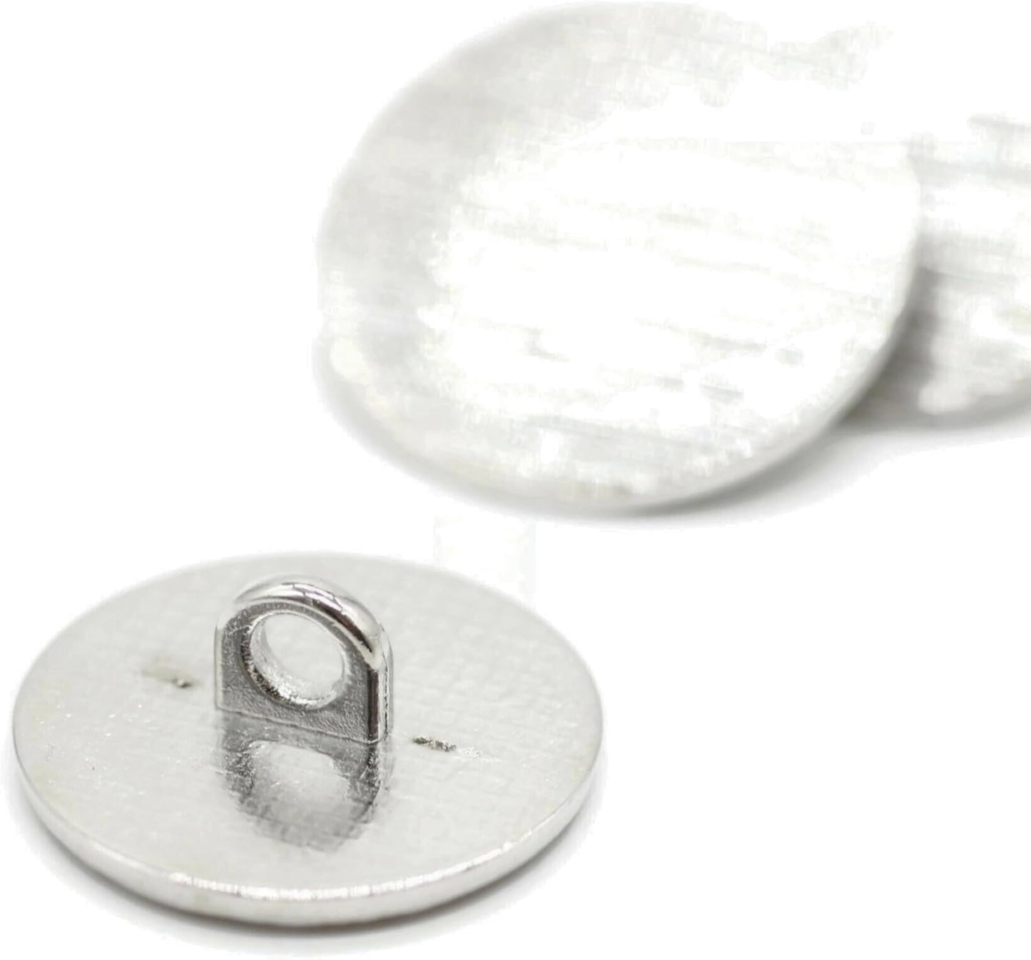 Silver Metal Shank Buttons - 12 Pcs - 4 Size Options - Striped Round Metal Shank Buttons for Men Women Blazer Coat Uniform Shirt Suit and Jacket Sewing Craft DIY N8501