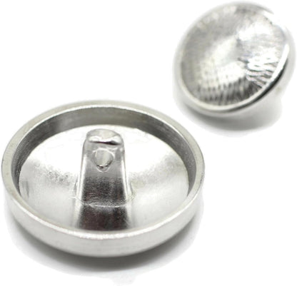 Silver Metal Shank Buttons - 12 Pcs - 3 Size Options - Luxury Stripeds Round Metal Shank Buttons for Men Women Blazer Coat Uniform Shirt Suit and Jacket Sewing Craft DIY N6202