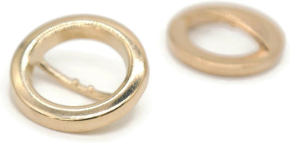 Circle Metal Gold Shank Buttons - 12 Pcs - 3 Size Options - Luxury Circle Round Metal Shank Buttons for Men Women Blazer Coat Uniform Shirt Suit and Jacket Sewing Craft DIY N16001