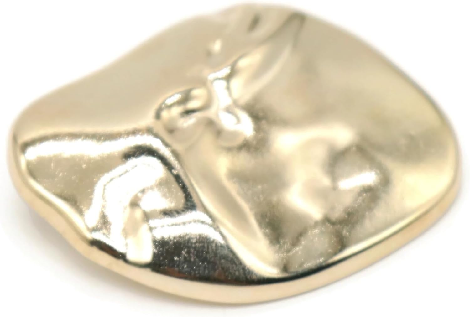 6 Piece Gold Metal Shank Buttons for Coat, Blazer, Craft and Sewing – Irregular Shape Designer Buttons for Clothes and DIY Projects - E08M