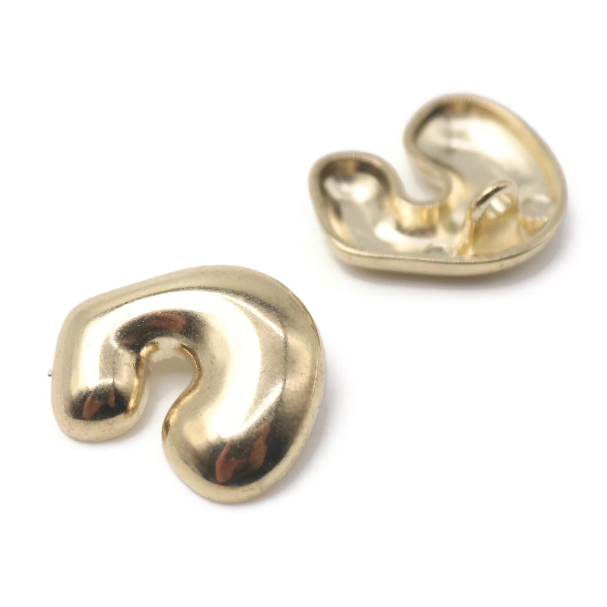 Gold Metal Shank Buttons - 12 Pcs - 4 Size Options - Twinkle Oval Irregular Metal Shank Buttons Gold for Men Women Blazer Coat Uniform Shirt Suit and Jacket Sewing Craft DIY EM0603