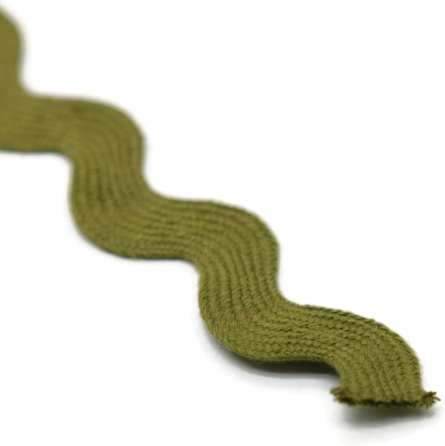 Cotton RIC Rac Trim - 3/4 Inch - 27 Yards - Wave Bending Fringe Trim Cotton Lace Ribbon RIC Rac Trim for Sewing Clothes Gift Wrapping Home Party Decoration CTR0205, Sage Green