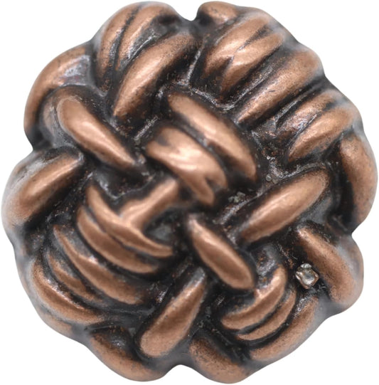 Antique Copper Metal Buttons - 12 Pcs - 2 Size Options - Wrinkle Round Metal Shank Buttons Vintage for Men Women Blazer Coat Uniform Shirt Suit and Jacket Sewing Craft DIY N22001