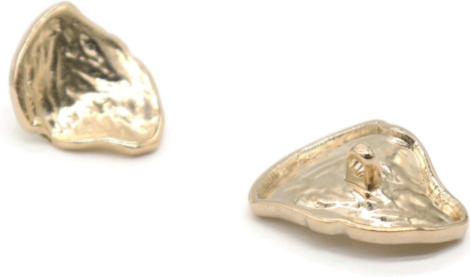 Gold Metal Shank Buttons - 12 Pcs - 3 Size Options - Irregular Metal Shank Buttons Large for Men Women Blazer Coat Uniform Shirt Suit and Jacket Sewing Craft DIY N15403