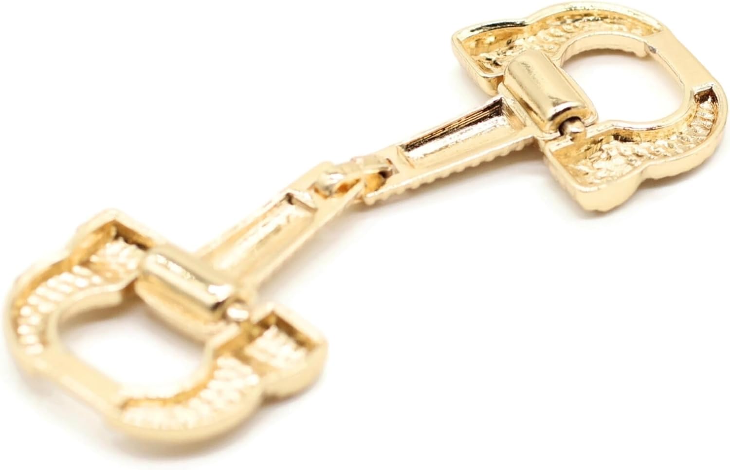 Metal Shoe Buckle - 2.75 Inch (70mm) - 2 Pcs - Gold Metal Shoe Buckle Shoelace Clips Metal Hinged Equestrian Buckles For Craft & Sewing Project BG0202