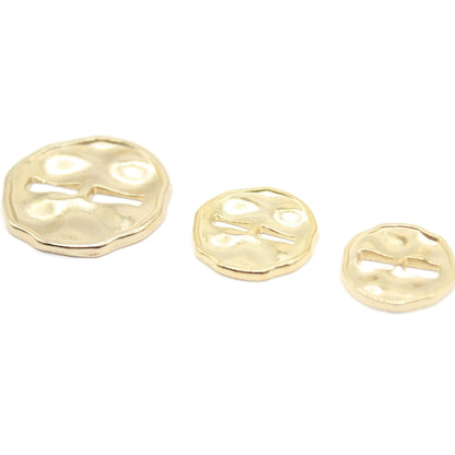 Gold Metal Buttons - 12 Pcs - 3 Size Options - Luxury Wrinkle Round Metal Hole Buttons for Men Women Blazer Coat Uniform Shirt Suit and Jacket Sewing Craft DIY N3802